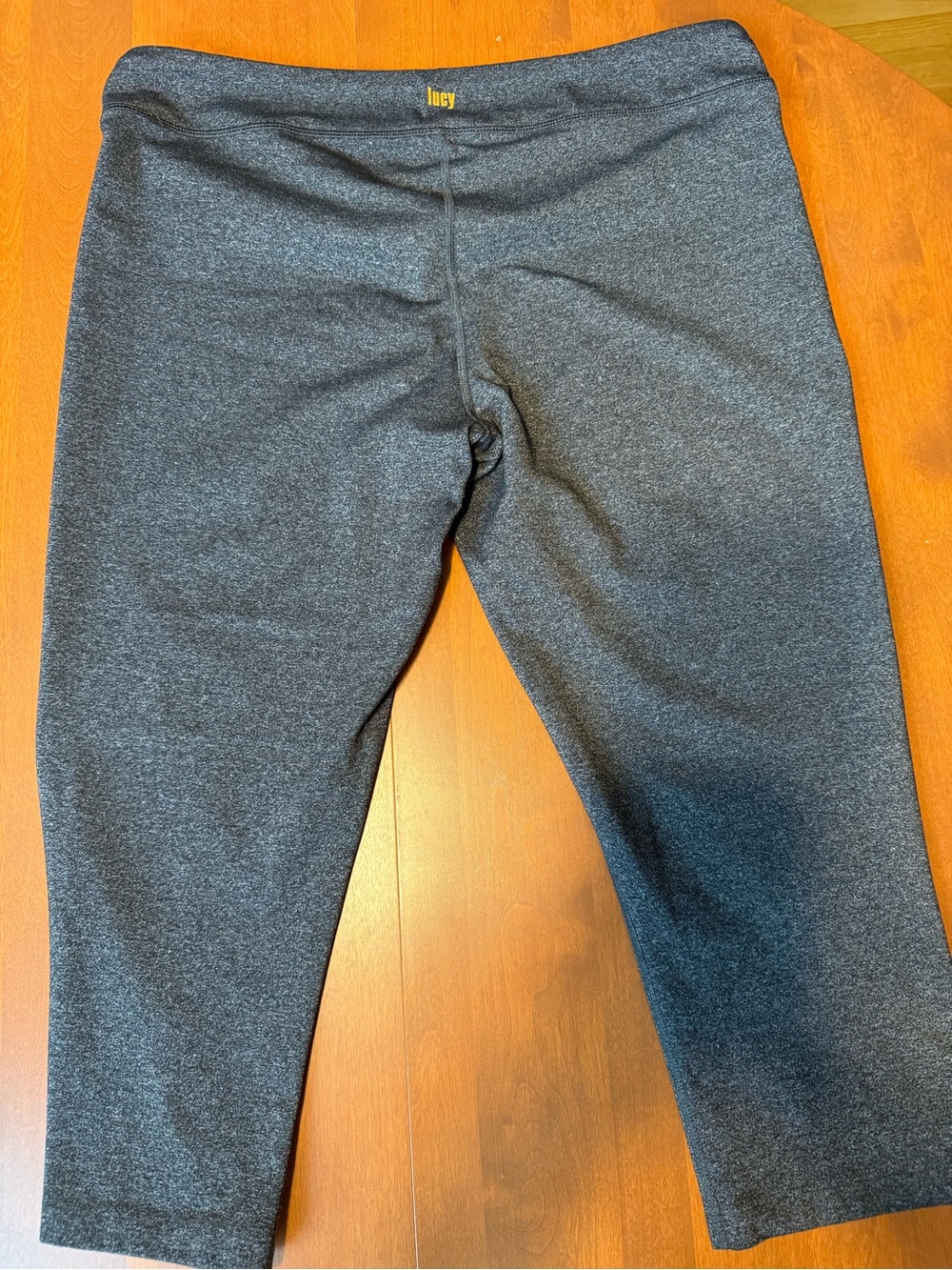 Lucy Charcoal Gray Capri Yoga Pants